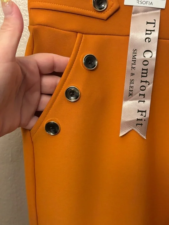 Scuba Ponte Sailor Button Ankle Pants NWT - Picture 2 of 6